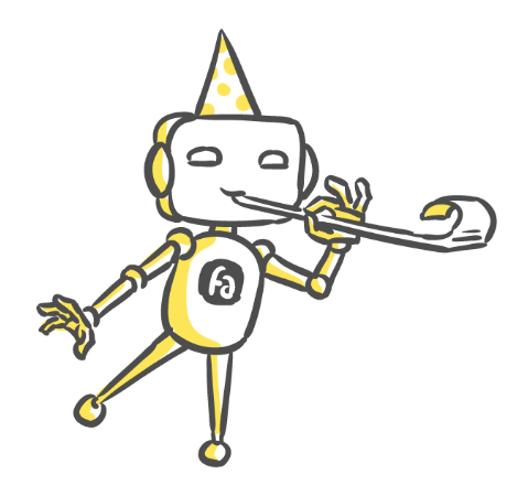 Robot slaví narozeniny